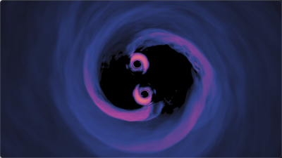 黑洞二元模拟可视化 4K 视频